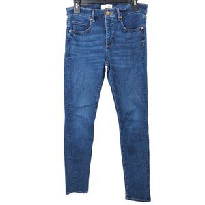 Loft Modern Skinny Crop Jeans Womens Size 28/6 Mid Rise Dark Wash Denim